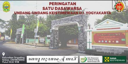 Peringatan Satu Dasawarsa Undang-undang Keistimewaan D.I. Yogyakarta